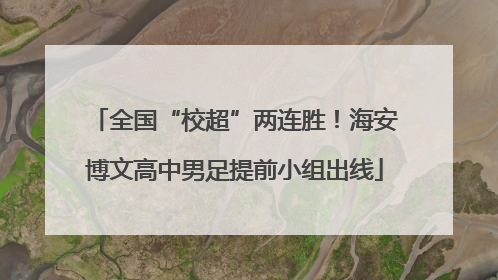 全国“校超”两连胜！海安博文高中男足提前小组出线