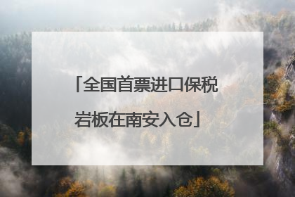 全国首票进口保税岩板在南安入仓