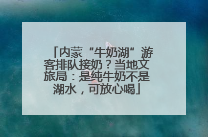 内蒙“牛奶湖”游客排队接奶？当地文旅局：是纯牛奶不是湖水，可放心喝