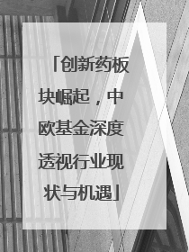 创新药板块崛起，中欧基金深度透视行业现状与机遇