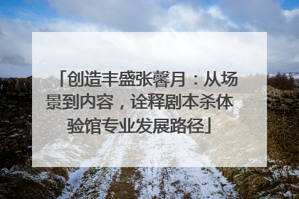 创造丰盛张馨月：从场景到内容，诠释剧本杀体验馆专业发展路径