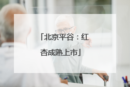 北京平谷：红杏成熟上市