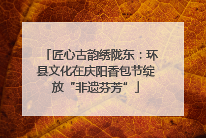 匠心古韵绣陇东：环县文化在庆阳香包节绽放“非遗芬芳”