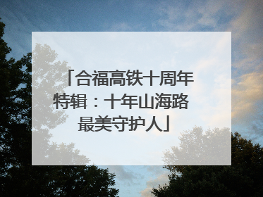 合福高铁十周年特辑：十年山海路 最美守护人