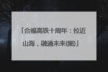 合福高铁十周年：拉近山海，融通未来(图)