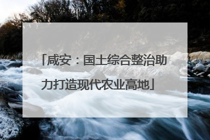 咸安：国土综合整治助力打造现代农业高地