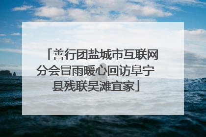 善行团盐城市互联网分会冒雨暖心回访阜宁县残联吴滩宜家