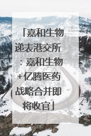 嘉和生物递表港交所：嘉和生物+亿腾医药战略合并即将收官