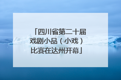 四川省第二十届戏剧小品（小戏）比赛在达州开幕