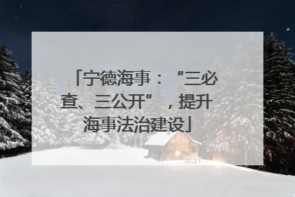 宁德海事：“三必查、三公开”，提升海事法治建设