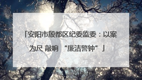 安阳市殷都区纪委监委：以案为尺 敲响 “廉洁警钟”