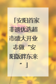 安阳首家非遗优选超市盛大开业 志做“安阳版胖东来”