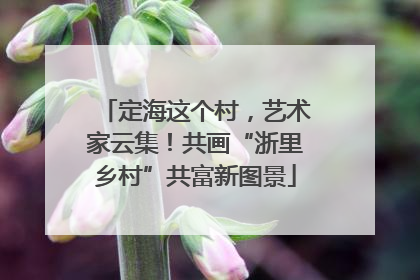 定海这个村，艺术家云集！共画“浙里乡村”共富新图景