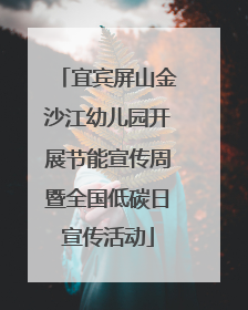 宜宾屏山金沙江幼儿园开展节能宣传周暨全国低碳日宣传活动