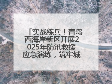 实战练兵！青岛西海岸新区开展2025年防汛救援应急演练，筑牢城市安全防线