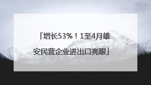 增长53%！1至4月雄安民营企业进出口亮眼