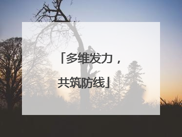 多维发力，共筑防线