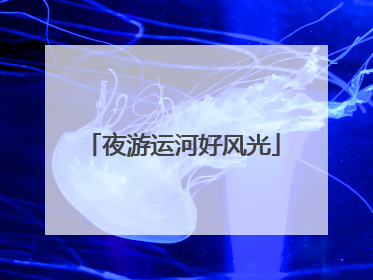 夜游运河好风光
