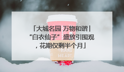 大城名园 万物和谐│“白衣仙子”盛放引围观，花期仅剩半个月