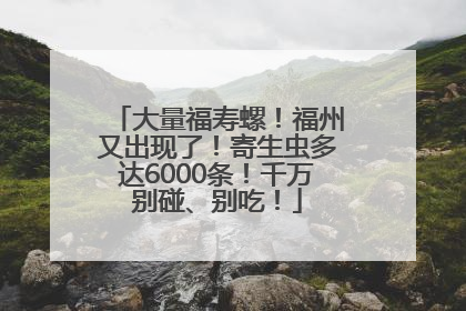 大量福寿螺！福州又出现了！寄生虫多达6000条！千万别碰、别吃！