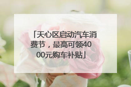 天心区启动汽车消费节，最高可领4000元购车补贴