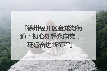 徐州经开区金龙湖街道：初心如磐永向党，砥砺奋进新征程