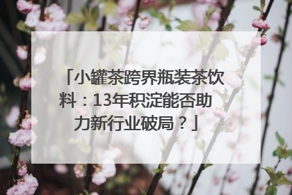 小罐茶跨界瓶装茶饮料：13年积淀能否助力新行业破局？