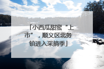 小西瓜甜蜜“上市”，顺义区北务镇进入采摘季