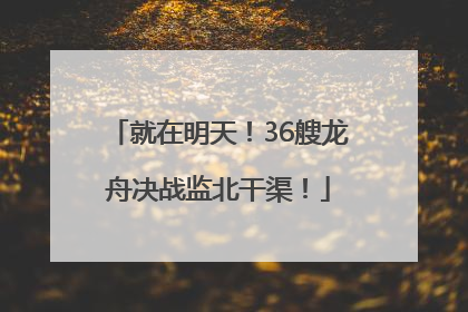 就在明天！36艘龙舟决战监北干渠！