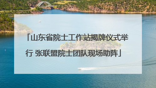 山东省院士工作站揭牌仪式举行 张联盟院士团队现场助阵