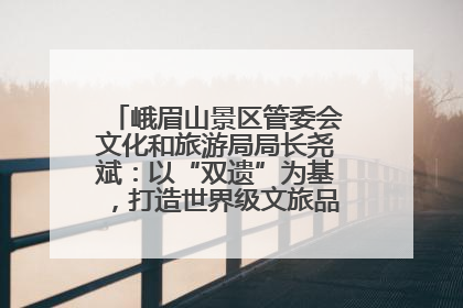 峨眉山景区管委会文化和旅游局局长尧斌：以“双遗”为基，打造世界级文旅品牌与国际典范