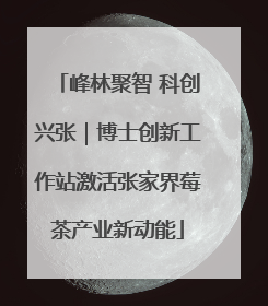 峰林聚智 科创兴张｜博士创新工作站激活张家界莓茶产业新动能