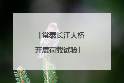 常泰长江大桥开展荷载试验