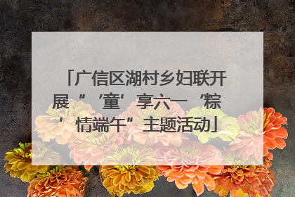 广信区湖村乡妇联开展“‘童’享六一‘粽’情端午”主题活动