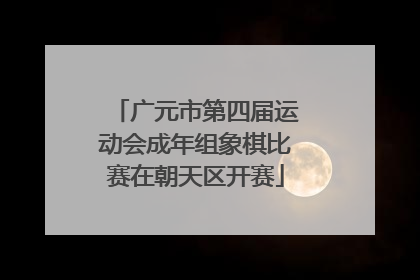 广元市第四届运动会成年组象棋比赛在朝天区开赛
