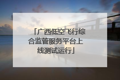 广西低空飞行综合监管服务平台上线测试运行