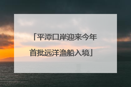 平潭口岸迎来今年首批远洋渔船入境