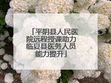 平阴县人民医院远程授课助力临夏县医务人员能力提升