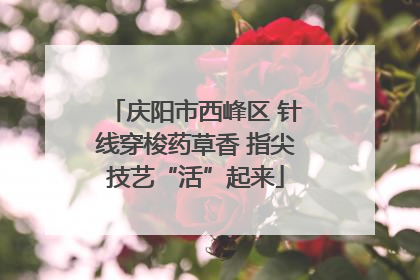 庆阳市西峰区 针线穿梭药草香 指尖技艺“活”起来