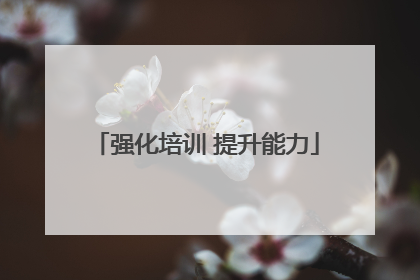 强化培训 提升能力