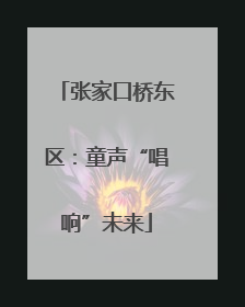 张家口桥东区：童声“唱响”未来