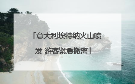 意大利埃特纳火山喷发 游客紧急撤离