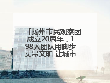 扬州市民观察团成立20周年，198人团队用脚步丈量文明 让城市更有温度