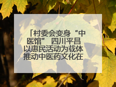 村委会变身“中医馆” 四川平昌以惠民活动为载体推动中医药文化在乡村落地