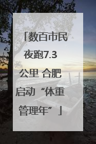 数百市民夜跑7.3公里 合肥启动“体重管理年”
