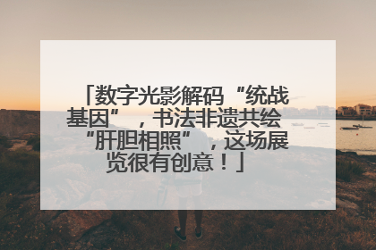 数字光影解码“统战基因”，书法非遗共绘“肝胆相照”，这场展览很有创意！