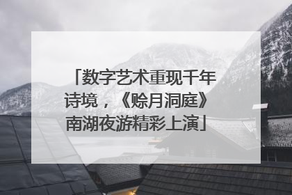 数字艺术重现千年诗境，《赊月洞庭》南湖夜游精彩上演