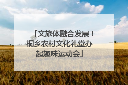 文旅体融合发展！桐乡农村文化礼堂办起趣味运动会