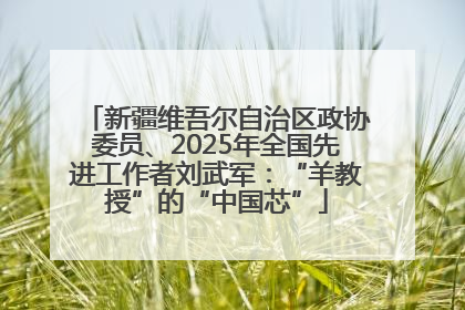 新疆维吾尔自治区政协委员、2025年全国先进工作者刘武军：“羊教授”的“中国芯”