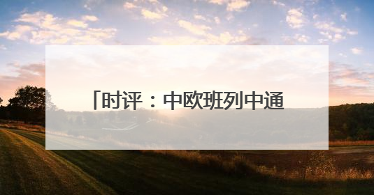 时评：中欧班列中通道赓续“丝路”繁荣